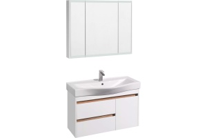 Зеркало-шкаф Aquaton Нортон 100 белый глянец - 3