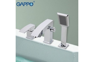 Смеситель на борт ванны Gappo хром глянцевый