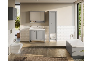 Тумба с раковиной VitrA Valarte 80 серая матовая - 3