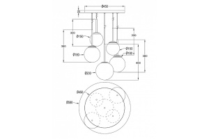 Подвесной светильник Maytoni Basic form MOD321PL-05G - 3