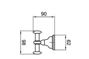 Крючок Webert Ottocento AM500401010 золото - 3