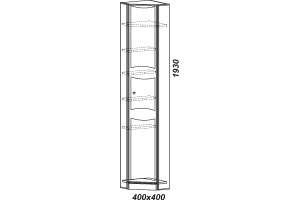 Шкаф-пенал Aqwella Барселона П45 угловой без зеркала - 2