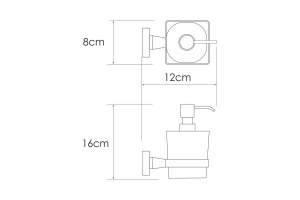 Дозатор для жидкого мыла Wasserkraft Rhin никель - 3