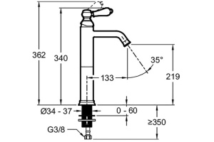 Смеситель для раковины Jacob Delafon Louise черный матовый - 3