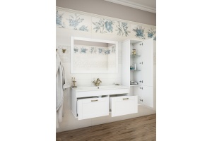 Мебель для ванной Sanflor Ванесса 105 подвесная, белая - 3