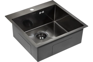 Мойка кухонная Paulmark Kroner 51 темный хром - 2