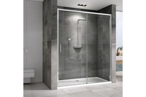 Душевая дверь Abber Komfort 130х200 профиль хром стекло прозрачное - 2