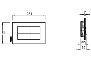 Кнопка смыва Jacob Delafon E20858-CP хром - 2