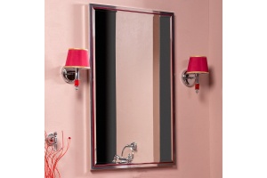 Зеркало Armadi Art Monaco 70х110 с подсветкой бордо - хром