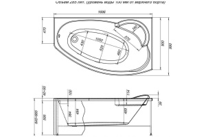 Акриловая ванна Aquanet JERSEY 168.9x99 см (00203989) - 3