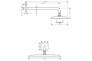 Верхний душ Hansgrohe Raindance E Air 27376000 - 2