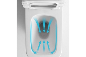 Унитаз-компакт Ceramalux белый, смыв AquaBlade (2171) - 3