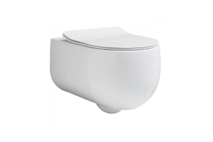 Kerasan Flo Унитаз NEW подвесной  БЕЗОБОДКОВЫЙ 54см, цвет: белый матовый - 2