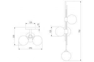 Бра Eurosvet Volver 50383/3 латунь - 3