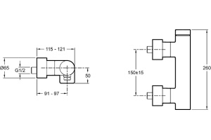 Смеситель для душа Jacob Delafon Composed титан - 2