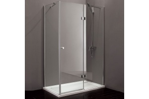 Душевой уголок Cezares Slider 120х100 хром стекло рифленое