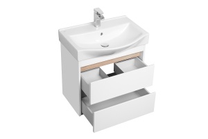 Тумба с раковиной Aquaton Нортон 65 белый глянец - 3