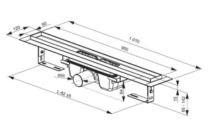 Душевой лоток Ravak Chrome 950 - 3
