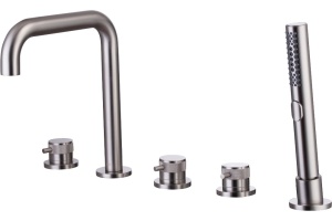 Смеситель на борт ванны Allen Brau Priority сталь матовый