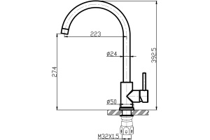 Смеситель для кухни BelBagno Armonica ARM-LAM-IN сатин - 2