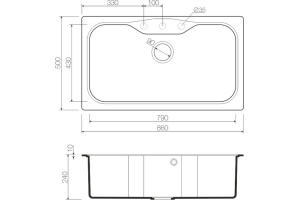Мойка кухонная Omoikiri Maru 86-DC темный шоколад - 3