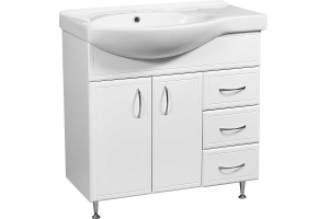 Тумба под раковину Stella Polar Концепт Коралл 80 R белый