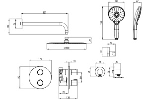 Душевой комплект Lemark Yeti LM7829С - 2