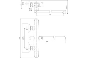 Смеситель для ванны с длинным изливом с керамическим дивертором, Funk, IDDIS, FUNSBL2i10WA - 2