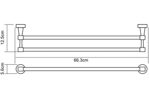 Полотенцедержатель Wasserkraft Isen K-4040 двойной - 3