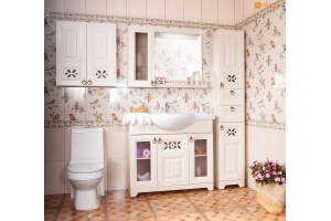 Мебель для ванной Бриклаер Кантри 105 бежевый дуб