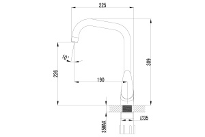 Смеситель для кухонной мойки Lemark Pramen хром (LM3355C) - 2