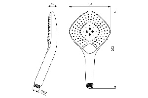 Душевая лейка Ideal Standard IdealRain (B1760AA) - 2