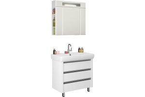 Тумба для комплекта Vod-Ok Бридж 80 белая - 2