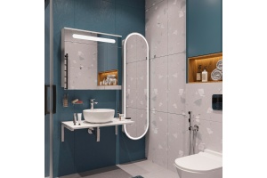 Мебель для ванной DIWO Элиста 80 белый мрамор, с раковиной Moduo 40 RING - 2