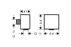 26455670 HG Fixfit Square шланговое подсоединение - 2