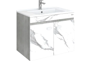 Тумба с раковиной Onika Марбл 75 мрамор/камень бетонный (107517)