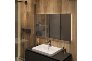 Зеркало DIWO Элиста 120 с подсветкой, прямоугольное, в стиле лофт, инфракрасное управление - 3