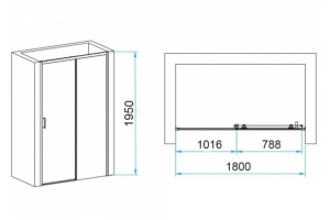 Душевая дверь RGW Passage PA-017 180х195 профиль хром стекло прозрачное - 2