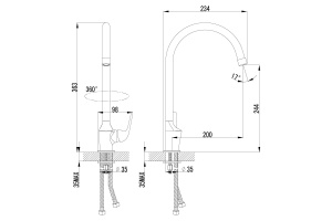Смеситель для кухонной мойки Lemark plus Advance хром (LM1205C) - 2
