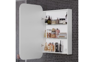 Зеркало шкаф Opadiris Элеганс 60 с подсветкой белый матовый - 2
