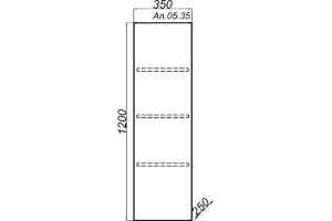 Шкаф-пенал Aqwella 5 stars Анкона П35/А акация - 3