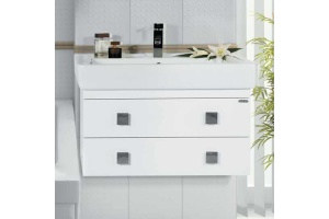 Тумба с раковиной Vod-Ok Квадро 80 белая - 3