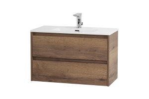 Тумба с раковиной Belbagno Kraft 39 80 темное дерево - 3