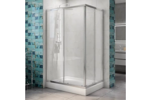 Душевой уголок BelBagno Due 120x80 профиль хром стекло прозрачное