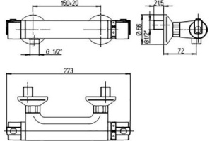 Термостатический смеситель Paini Arena 92CR511TH для душа - 2