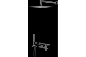 Душевой комплект Boheme Qubic сталь глянцевый