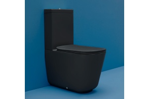 Унитаз напольный Kerasan Tribeca черный матовый, без сиденья и бачка (511731) - 3