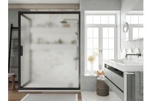 Душевой уголок STWORKI Эстерсунд DE019R80120200 120x80 см профиль черный матовый, стекло матовое - 2