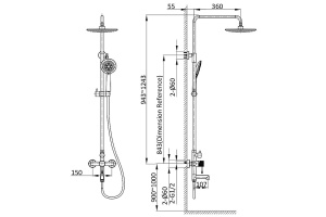 Душевая стойка Vincea Desire черный матовый - 3
