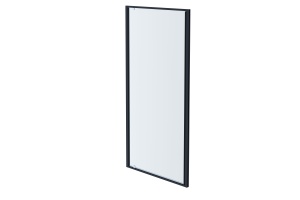 AQ ARI PI 09020BL Душевая дверь, распашная 900x2000 профиль черный, стекло прозрачное